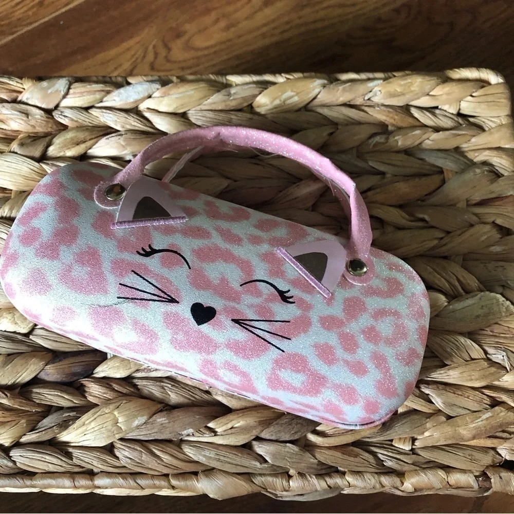 Kitty pink sunglass case or hard shell purse